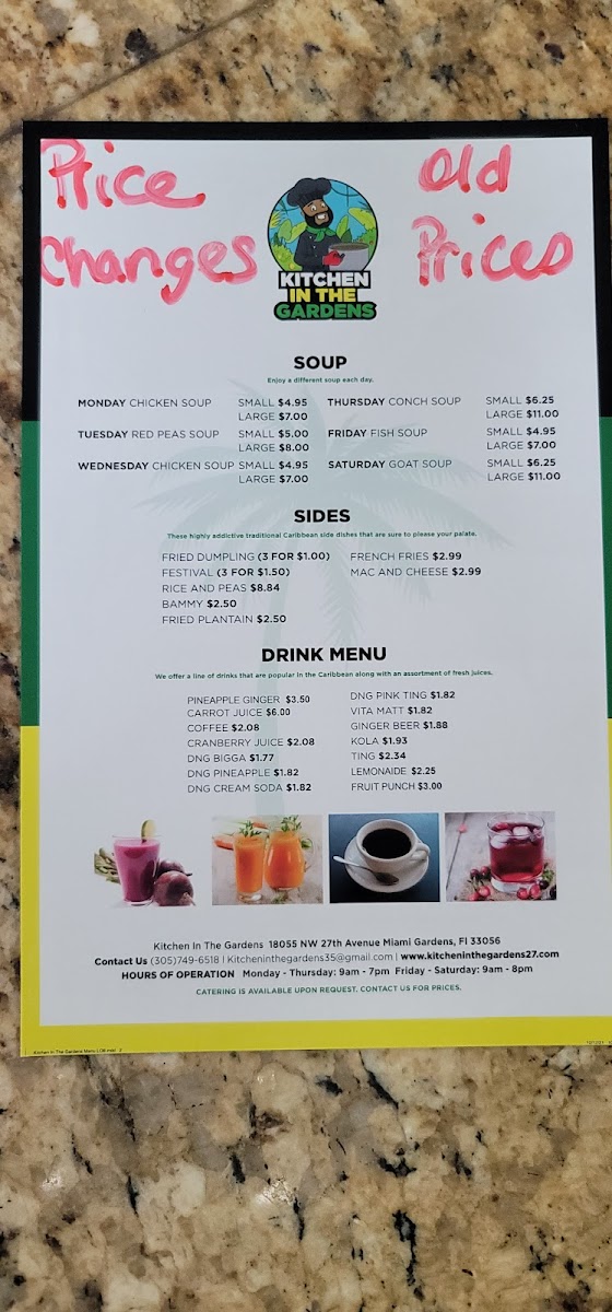 Menu Kitchen In The Gardens Caribbean Restaurant-4